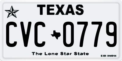 TX license plate CVC0779