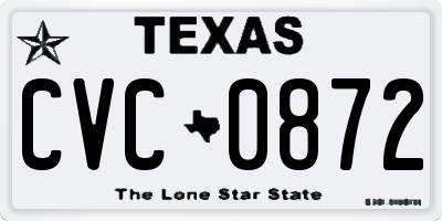 TX license plate CVC0872