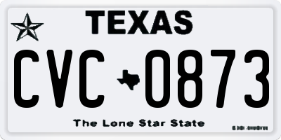 TX license plate CVC0873