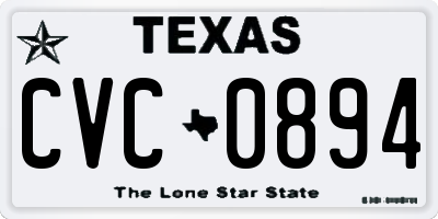TX license plate CVC0894