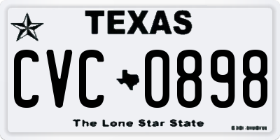 TX license plate CVC0898