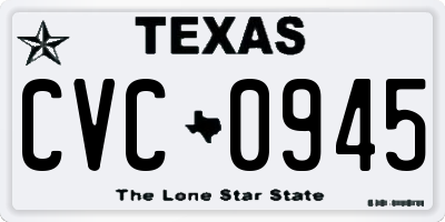 TX license plate CVC0945