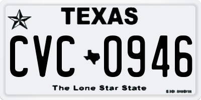 TX license plate CVC0946