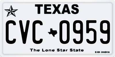 TX license plate CVC0959