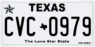 TX license plate CVC0979