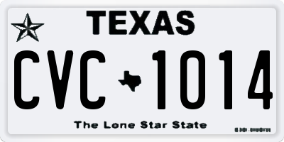 TX license plate CVC1014