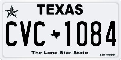 TX license plate CVC1084