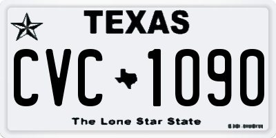 TX license plate CVC1090