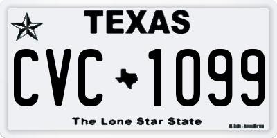 TX license plate CVC1099