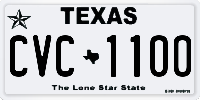 TX license plate CVC1100