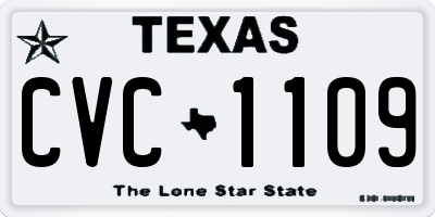 TX license plate CVC1109