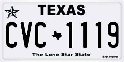 TX license plate CVC1119