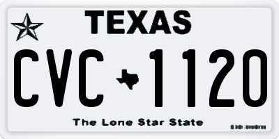 TX license plate CVC1120