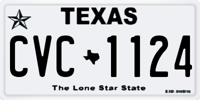 TX license plate CVC1124
