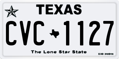 TX license plate CVC1127