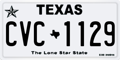 TX license plate CVC1129