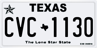 TX license plate CVC1130