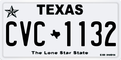 TX license plate CVC1132