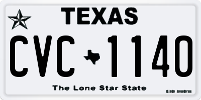 TX license plate CVC1140
