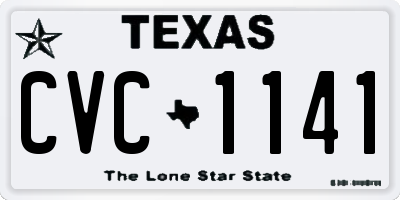 TX license plate CVC1141