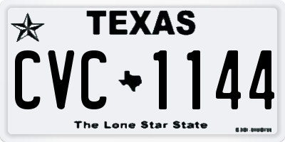 TX license plate CVC1144