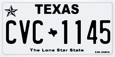 TX license plate CVC1145