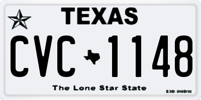 TX license plate CVC1148