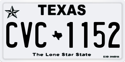 TX license plate CVC1152