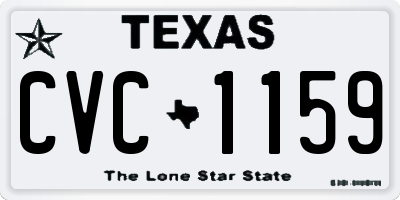 TX license plate CVC1159