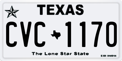 TX license plate CVC1170
