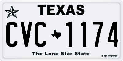 TX license plate CVC1174