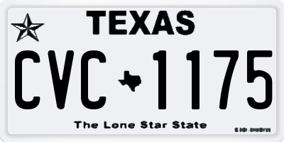 TX license plate CVC1175