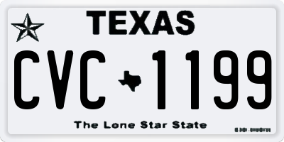 TX license plate CVC1199