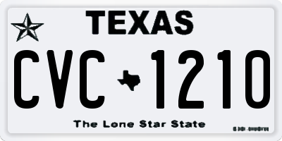 TX license plate CVC1210