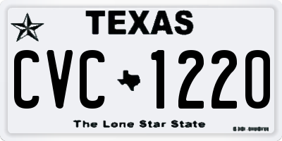 TX license plate CVC1220