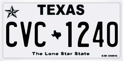 TX license plate CVC1240