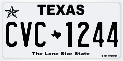 TX license plate CVC1244