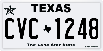 TX license plate CVC1248