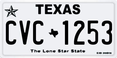 TX license plate CVC1253