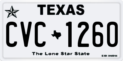 TX license plate CVC1260
