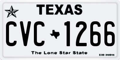 TX license plate CVC1266