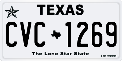 TX license plate CVC1269