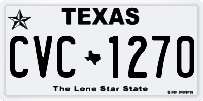 TX license plate CVC1270