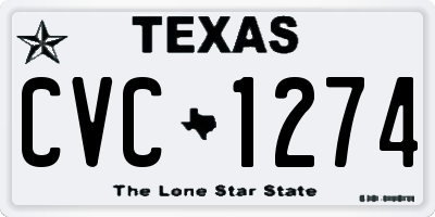TX license plate CVC1274