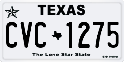 TX license plate CVC1275