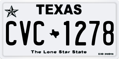 TX license plate CVC1278
