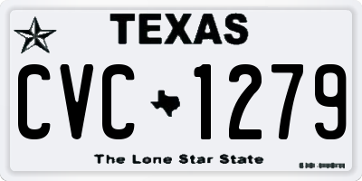 TX license plate CVC1279