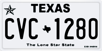 TX license plate CVC1280