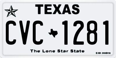 TX license plate CVC1281