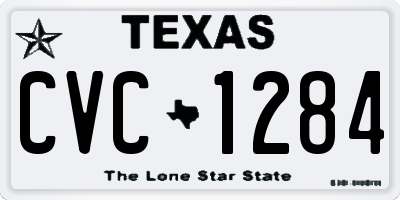 TX license plate CVC1284